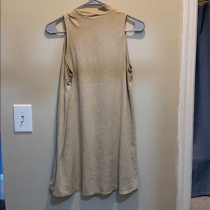 Tan velvet dress